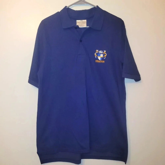THE PERFECT SHIRT COMPANY Polo Large Stratton embroidery MADE IN USA LOT E16 - Picture 1 of 8